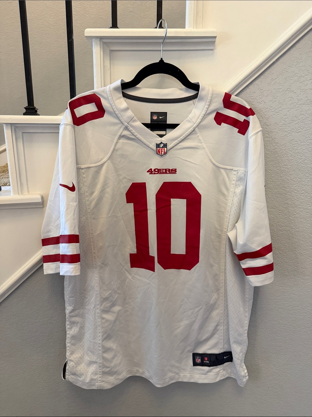 Nike White & Red San Francisco 49ers #10 Jersey